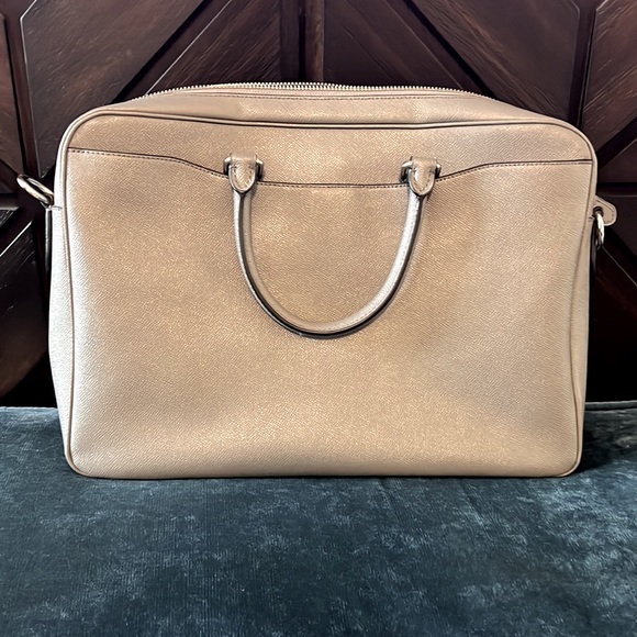 Gray leather Coach briefcase/laptop bag. - Picture 5 of 8